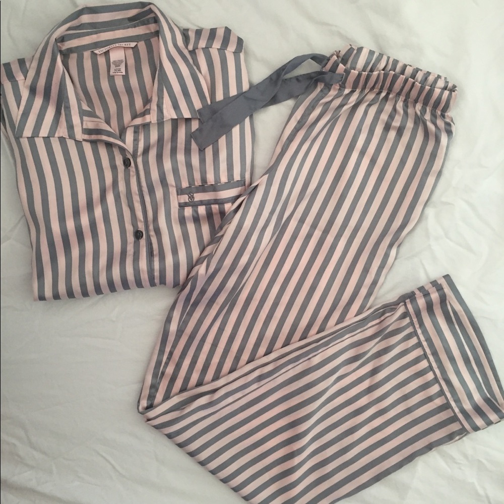 Victoria Secret Satin PJ set! Size S/LONG